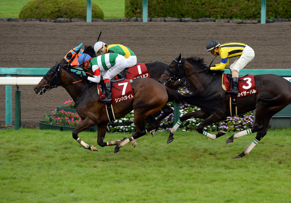 直線、外へ持ち出すとゴール前できっちり差し切ってローズＳ優勝を決めた