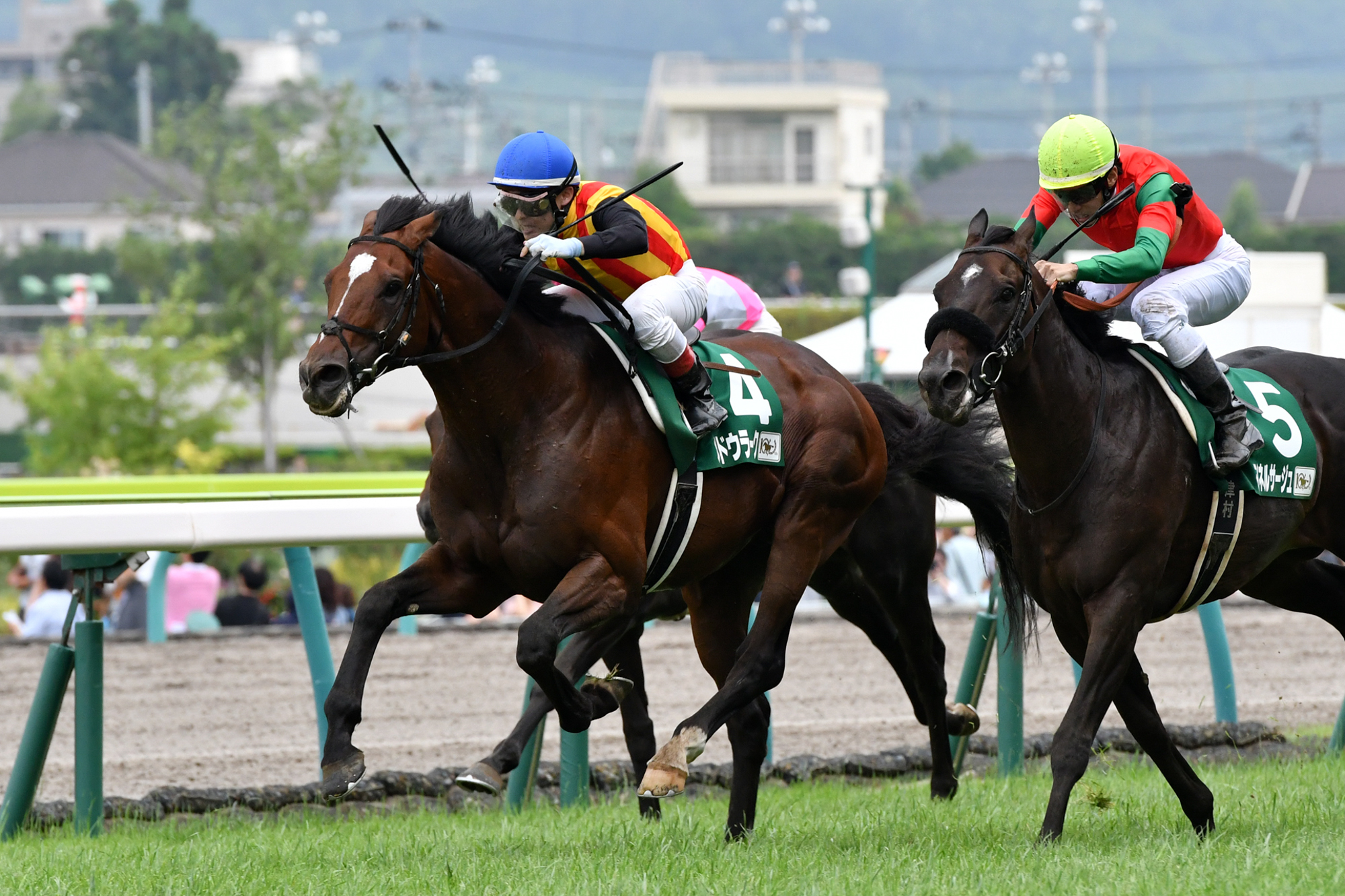 マイネルサージュとの競り合いを制して、重賞初制覇を果たしたメドウラーク