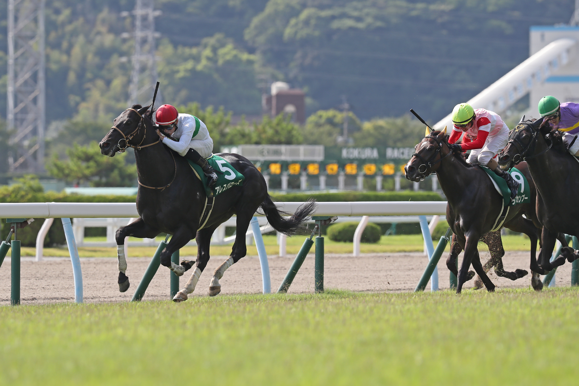 満を持して内から鋭く抜け出したアレスバローズ。菱田裕二騎手に初重賞をプレゼント