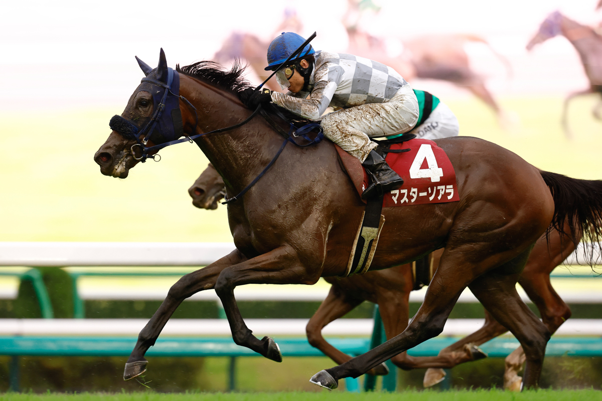 重馬場をものともせず、８番手から差し切ったマスターソアラ。クイーンＣ４着以来半年ぶりの実戦だった