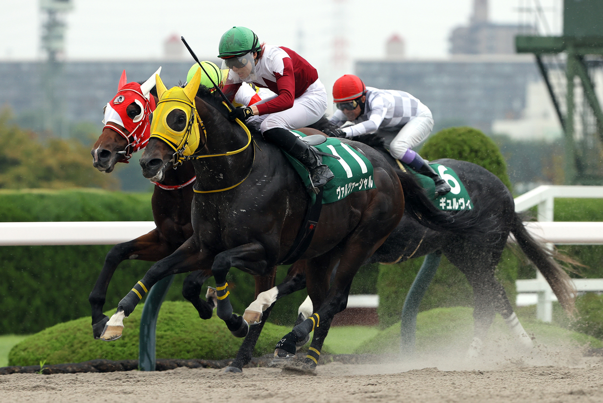 10番手から馬群を割って抜け出したヴァルツァーシャル。先行したルシュヴァルドールをクビ差捉えた